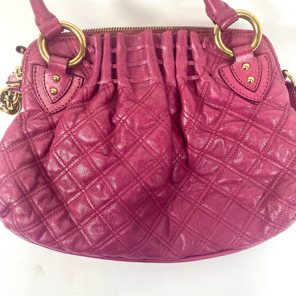 MARC JACOBS Leather Quilted Small Cecilia in Fuchsia. Made in Italy. Authentic. - Picture 3 of 17